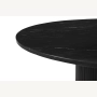 Marmoholz Roma – Stół do jadalni | Czarny Marmur & Czarny Mango | Ø120 cm